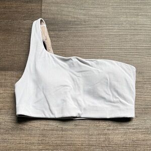 Lululemon One-Shoulder White Sports Bra